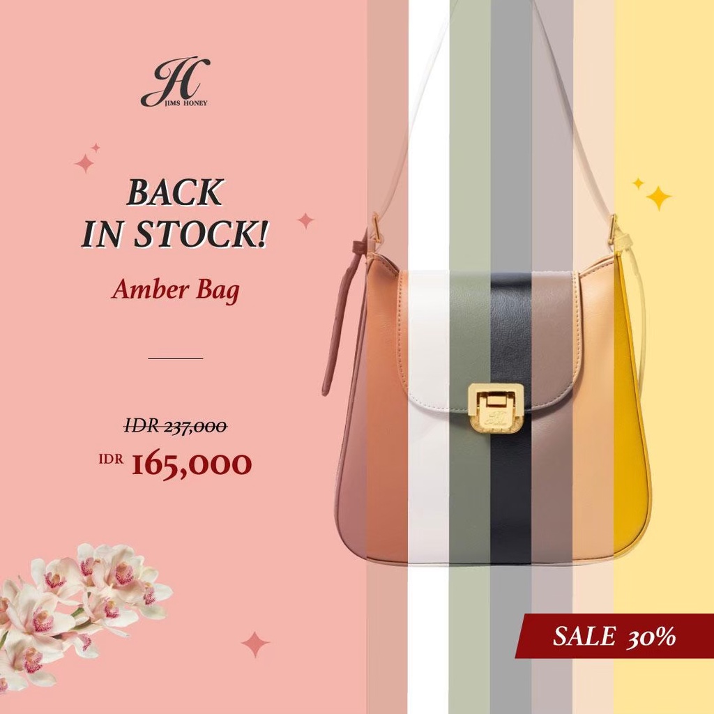 JIMSHONEY AMBER BAG TAS SELEMPANG WANITA FREE EXCLUSIVE BOX JIMS HONEY ORIGINAL