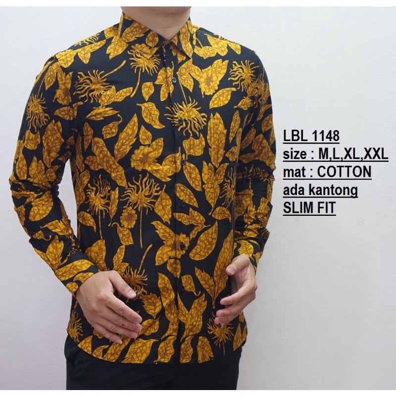 MEN SALE BATIK PRIA SLIM FIT LENGAN PANJANG BATIK PRIA SLIMFIT LBL1148