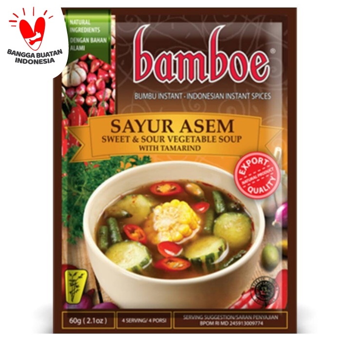 

Instan-Masak-Bumbu- Bamboe Sayur Asem 60 G (2,1Oz) -Bumbu-Masak-Instan.