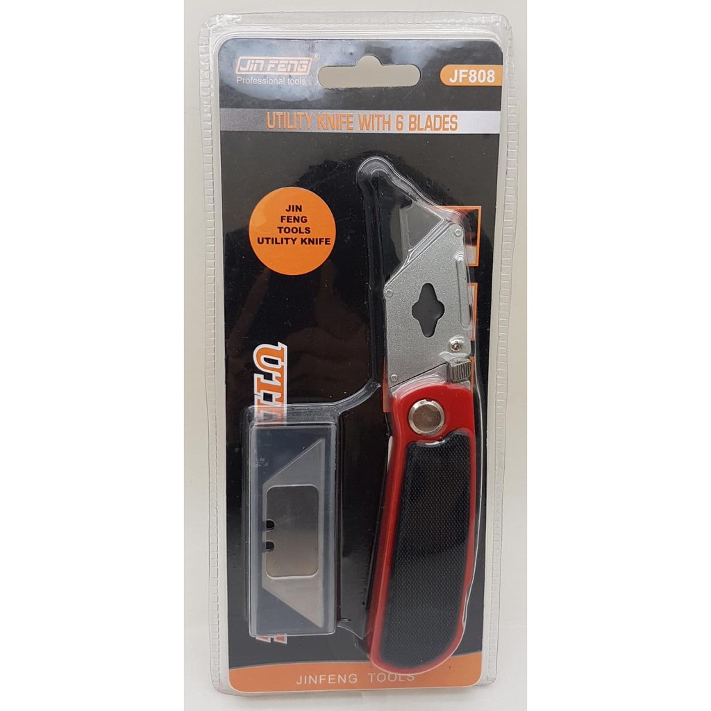 

Knife Utility Pisau Cutter Lipat Dengan 6 Mata Pisau Pemotong