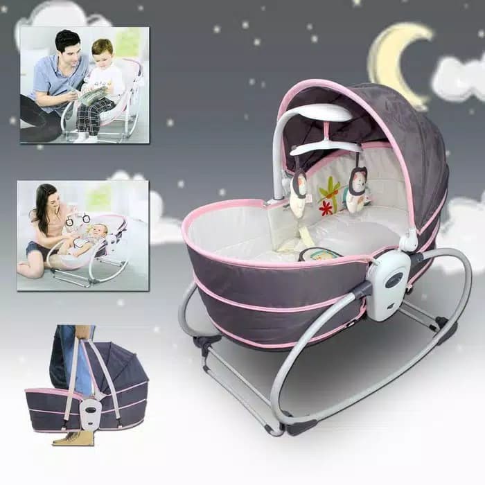 Makassar ! Bouncer Tempat Tidur Bayi Cocolatte Weeler 5 in 1 Rocker &amp; Bassinet