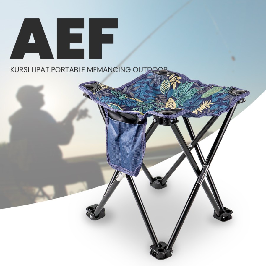 Kursi Lipat Portable Memancing Outdoor Camping 32x32x34CM - A149