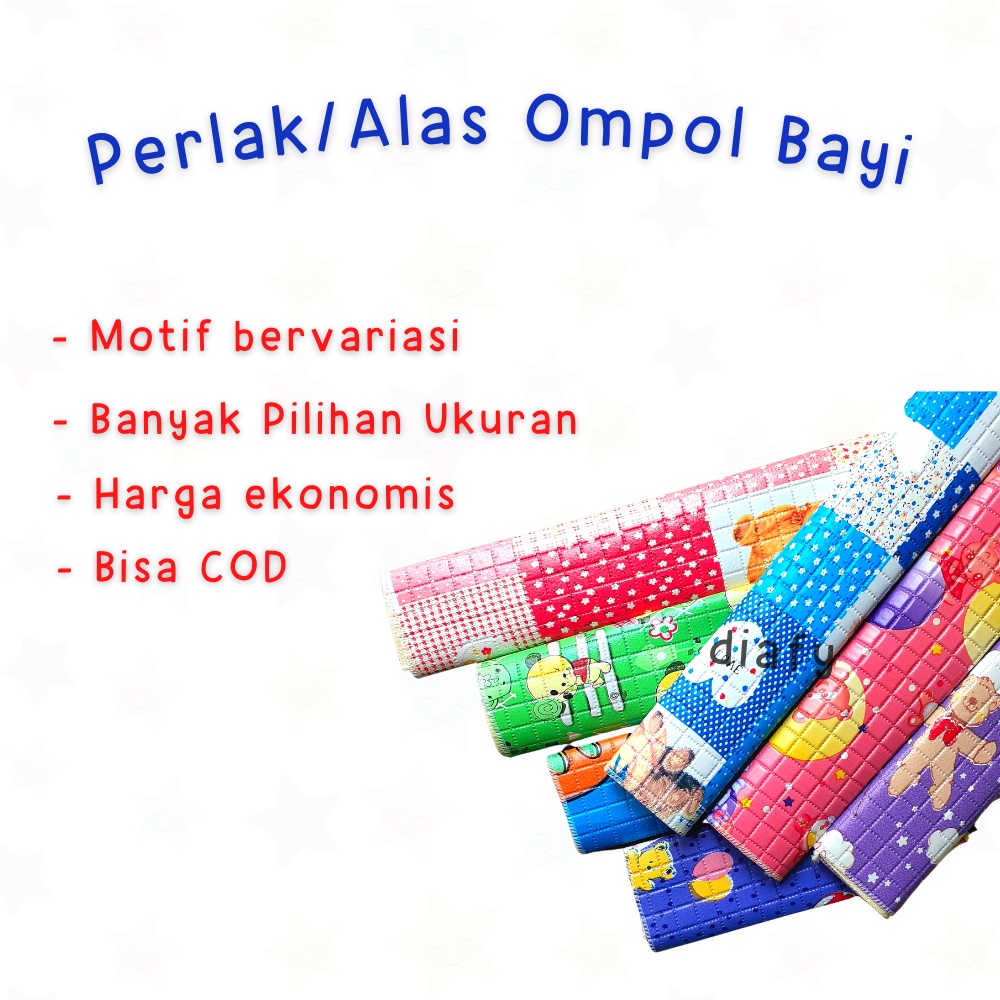 110x70cm Perlak Bayi Jumbo Alas Ompol Tidur Baby Newborn Murah Perlengkapan Tidur Motif