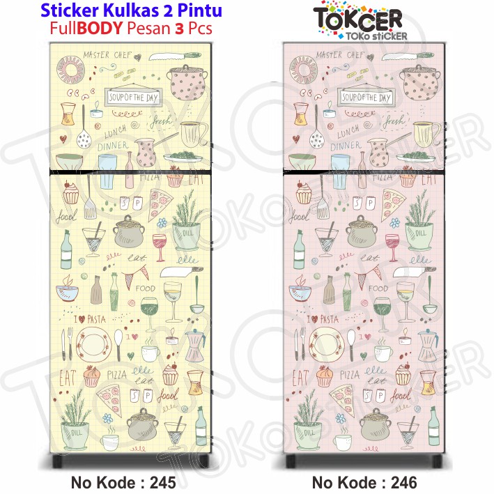 Stiker Kulkas 2 Pintu MasterChef Shabby