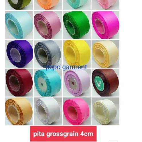 

New! pita grossgrain lebar 4cm 1-1/2inchi per Roll ( 18meter )