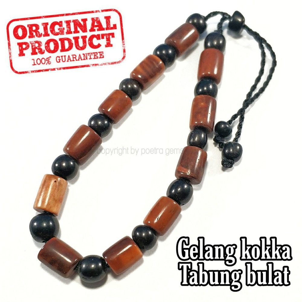 GELANG KESEHATAN KAYU ASLI KAOKAH KAUKAH KOKKA KAOKA KOKAH ASLI ISTANBUL TURKI MODEL TABUNG BULAT