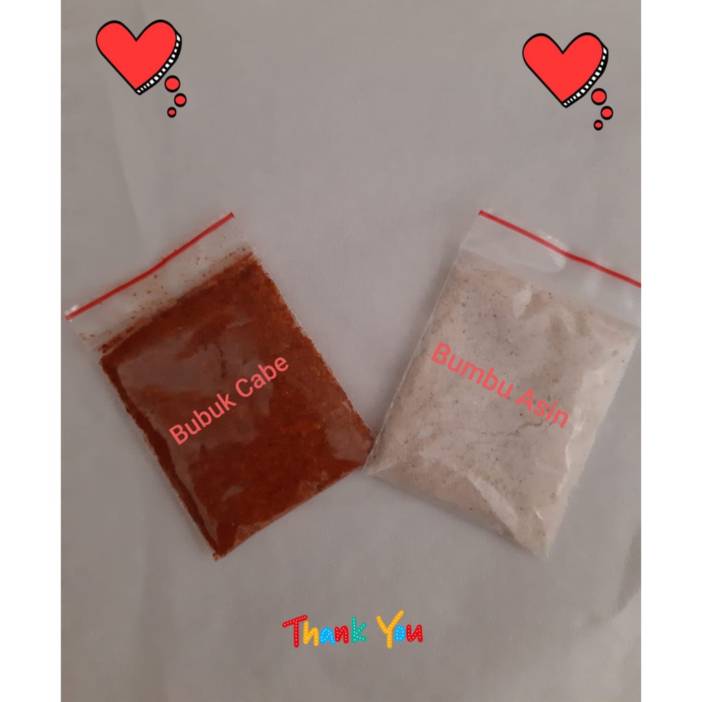 

Paket Bumbu Asin dan Bumbu Cabe