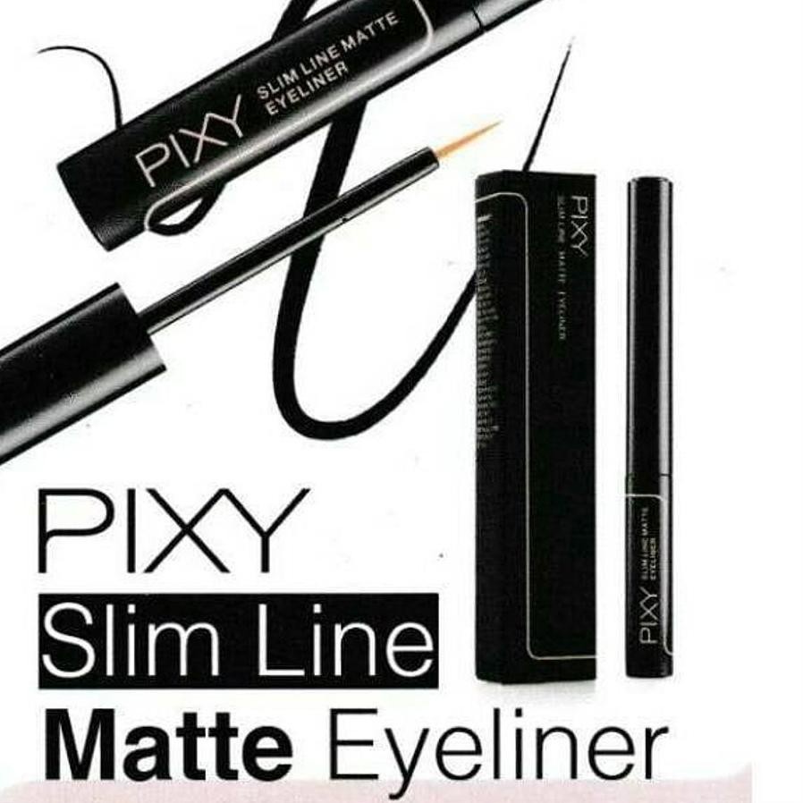 PIXY SLIM LINE MATTE EYELINER BLACK (HITAM) -