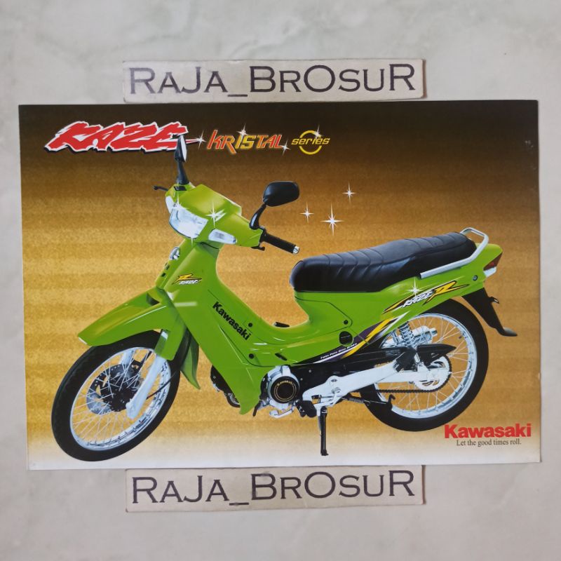 Poster brosur katalog leaflet jadul lawas Kawasaki Kaze/Kaze R/Kaze VR Kristal Series 2004