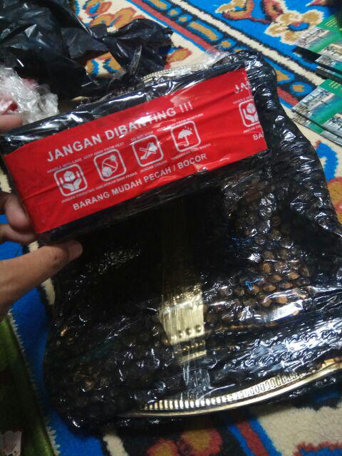 Nampan Arab Persegi Sedang / Nampan Stainless / Souvenir Oleh Oleh Haji Dan Umroh