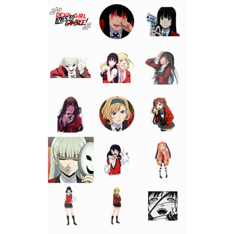 

STIKER KAKEGURUI 35 PCS