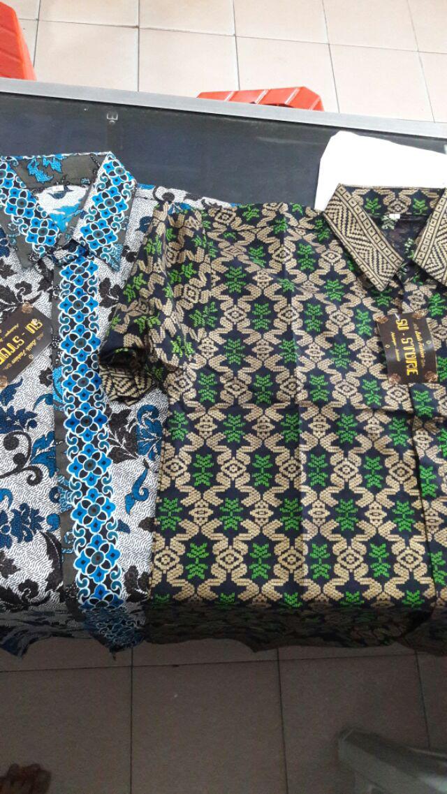 Bswart Batik Hrb026 Kenongo Hem Pendek Padi Pekalongan M L Xl Batik Pria Murah Modern Grosir
