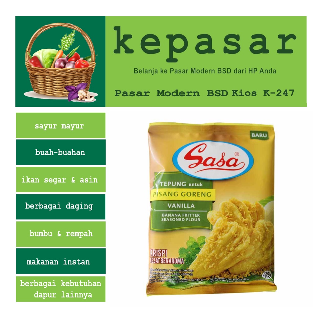 

Tepung Bumbu SASA Pisang Goreng