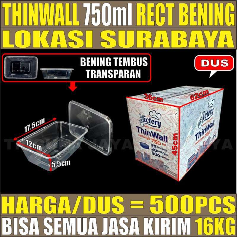 Thinwall 750ml Dus Semua Jasa Kirim Ekspedisi Tempat Makan Panjang Surabaya