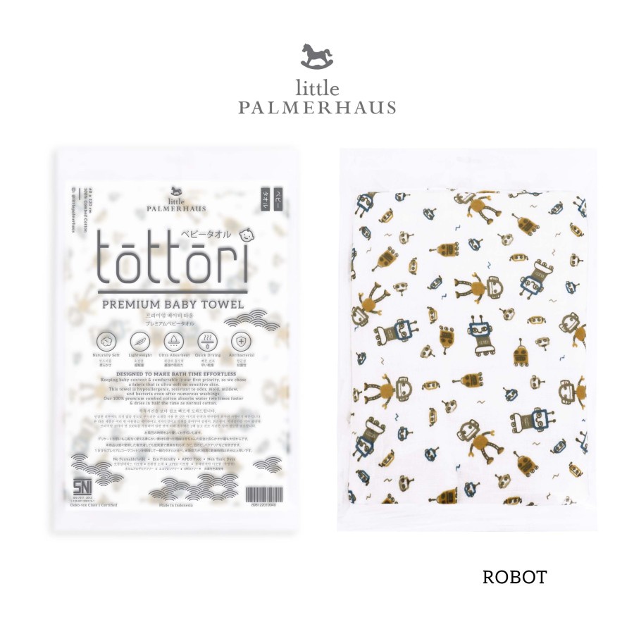 Little Palmerhaus Tottori Baby Towel (Handuk Bayi)-ROBOT