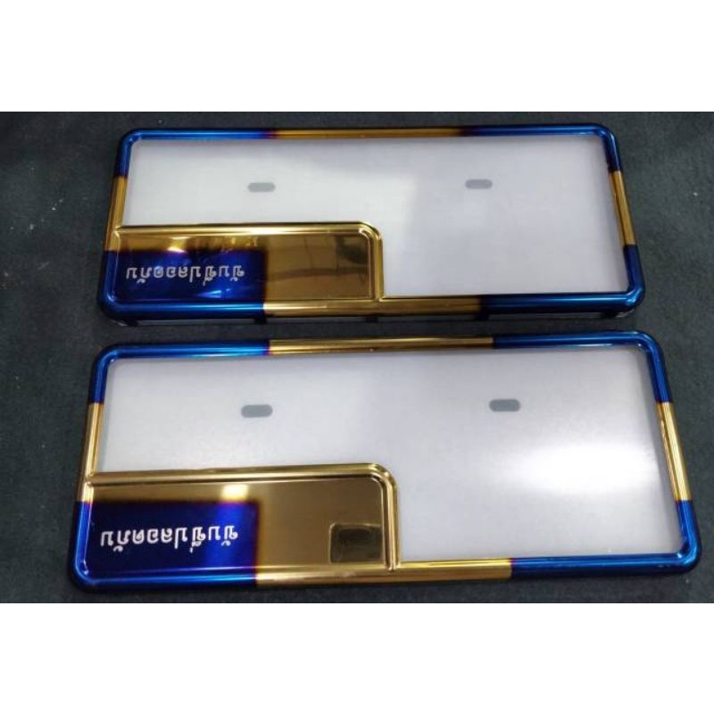 Tutup plat nomor cover plat nomor motor 2 tone Sepasang Depan belakang