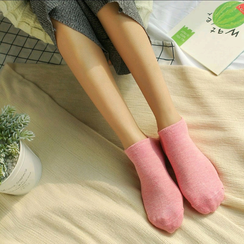 KAOS KAKI POLOS WANITA SPANDEK PENDEK KOREA