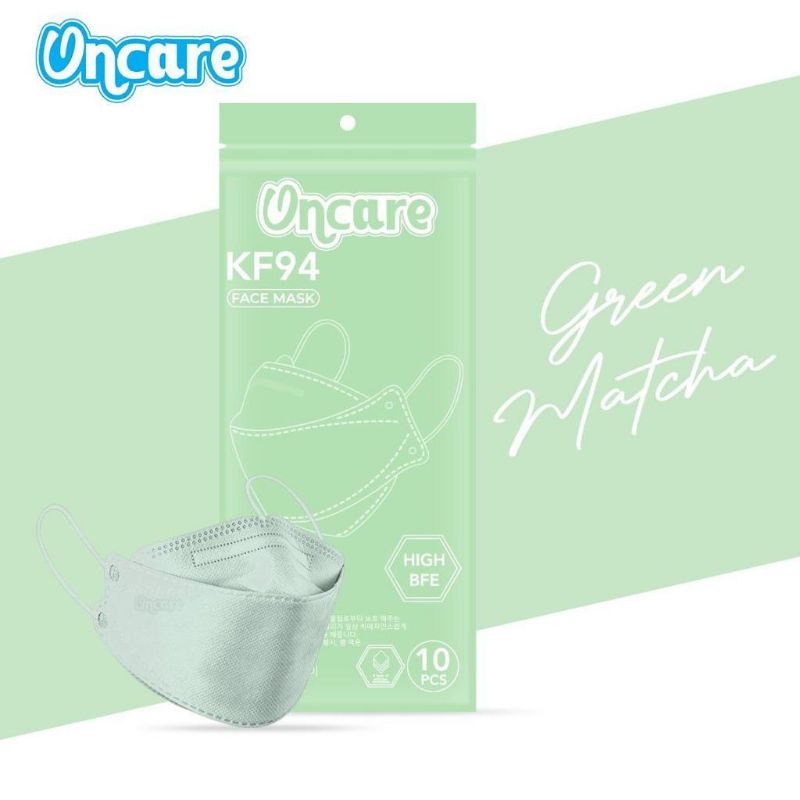 KF94 MASKER FACEMASK MOUSON / CAREION / ONCARE 4PLY ISI 10 PCS WARNA HITAM - PUTIH-MATCHA ONCARE / KF94