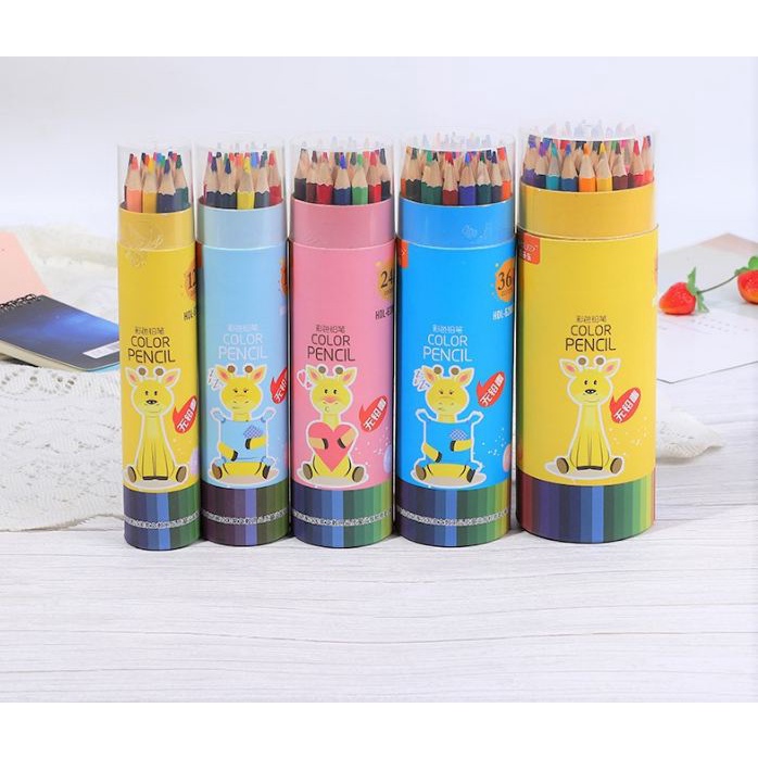 

PENSIL WARNA 24 36 12 PC MENGGAMBAR MELUKIS TABUNG KARAKTER LUCU COLOR PENCIL [WWP 10]