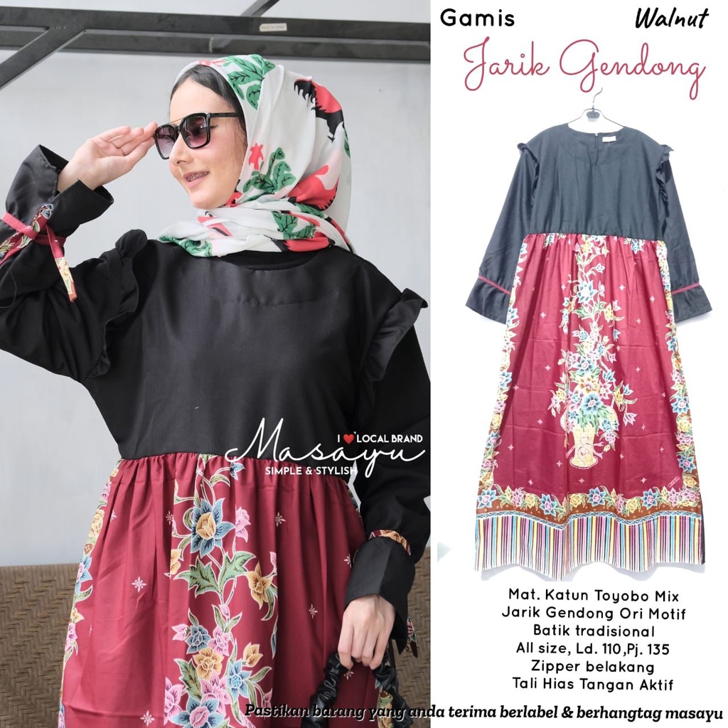 Gamis  jarik gendong batik solo gamis cantik