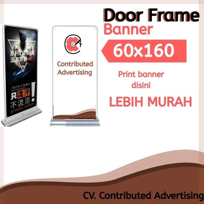 Door Frame Banner include print Flexi Banner Ukuran 80x180