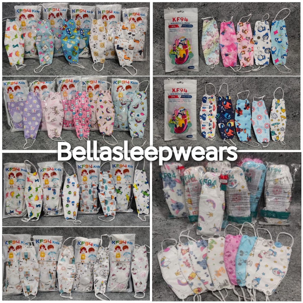 KF ANAK MOTIF  10 PC - MASKER KF94 ANAK MURAH MOTIF KIDS CHILD  BOY &amp; GIRL