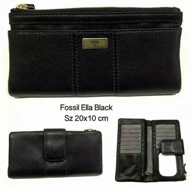 CLUTCH WALLET FOSSIL ELLA CLUTCH BLACK ORIGINAL