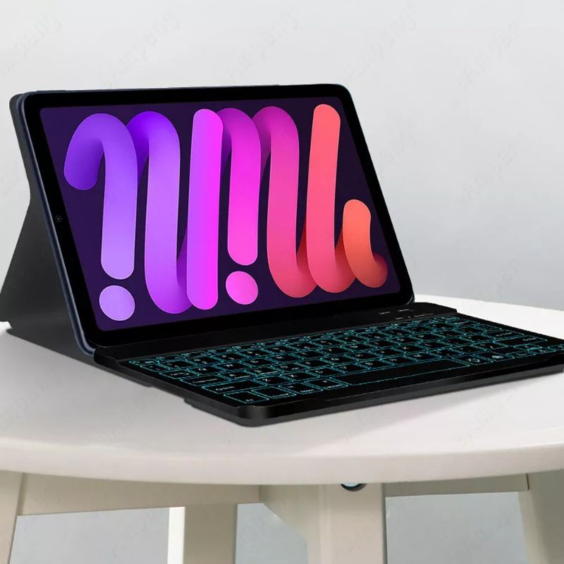 Keyboard Bluetooth Ipad Mini 6 Mini6 2021 Flip Case Keyboard Wireless Backlight Casing Flipcase Prem