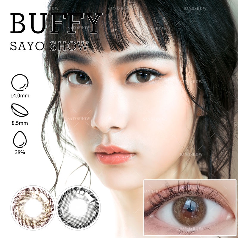 SAYOSHOW 1 PCS/SEBELAH MATA ( HANYA 1 PCS ) - Softlens BUFFY Normal, Minus 1.00 s/d 8.00 (14 mm)