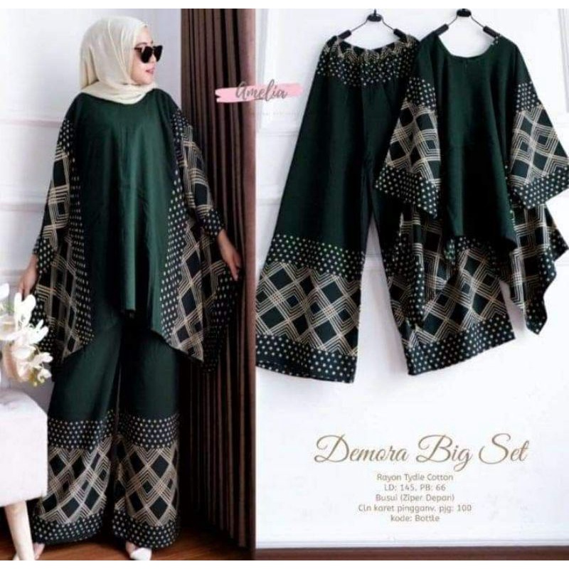 JUMBO / Setelan Wanita Waka Demora Andera Big Set Size Jumbo Busui Rayon Tebal - Set Wanita / One Set Setelan Jumbo LD 130 / Baju Wanita Jombo Murah Kekinian / Pakaian Muslim Terbaru Stelan Jumbo Wanita Cewek / Pakaian Ibu Hamil Asiya Set By Amelia-2