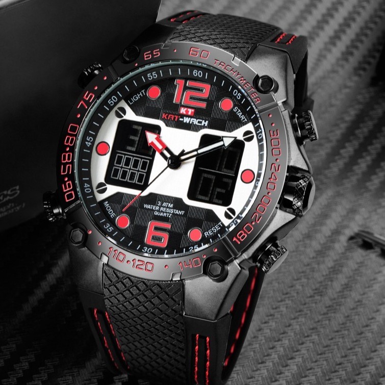 KAT-WACH KT717 Jam Tangan Pria Digital Analog Anti Air WATCHKITE WKOS