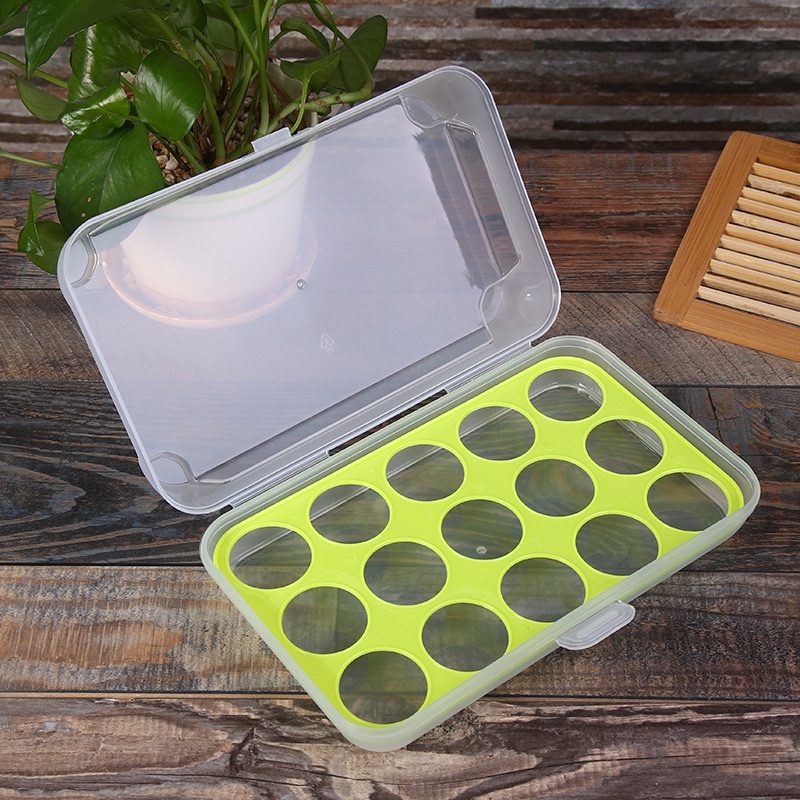 15 Eggs Holder  Storage Container PP Refrigerator Egg Storage Box 1 Pcs OWT