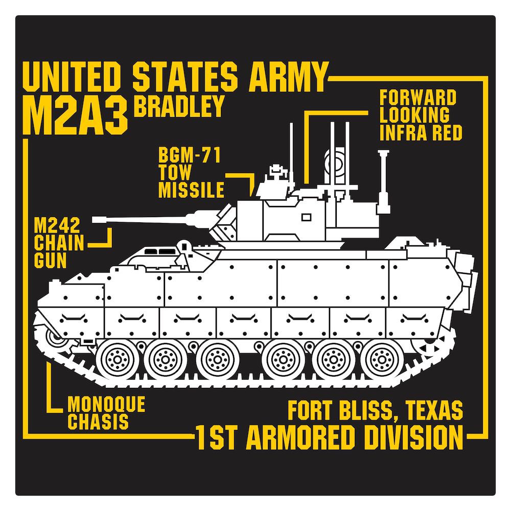 US Army M2A3 Bradley 2 IFV Cutting Sticker
