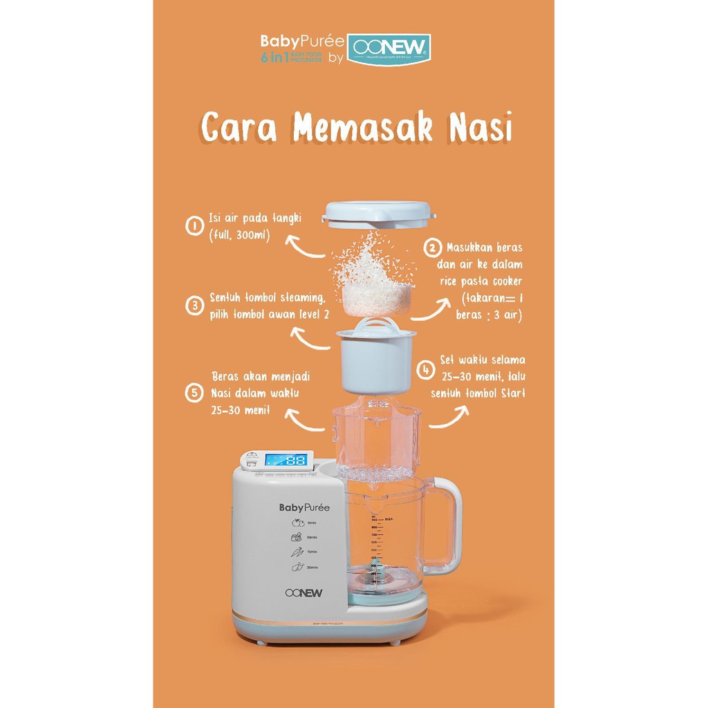 OONEW Baby Food processor 6 in 1  / Mpasi Bayi