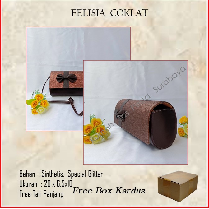 Tas Selempang,Tas Termurah,Tas Bagus,FELISIA  PITA SAMPING  COKLAT