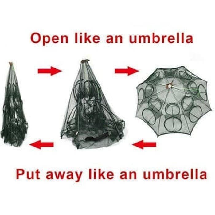 Jaring Penangkap Ikan Jaring Pancing Udang Ikan Bubu 20 Lubang Fishing