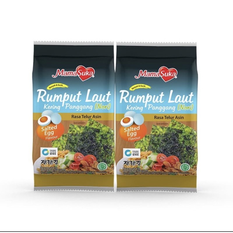 Rumput laut mamasuka 4,5gr 2pcs ori/spicy/salted