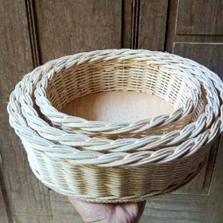 1set isi 3 Keranjang rotan halus bentuk lonjong Shopee 1set isi 3 Keranjang rotan halus bentuk lonjong Shopee