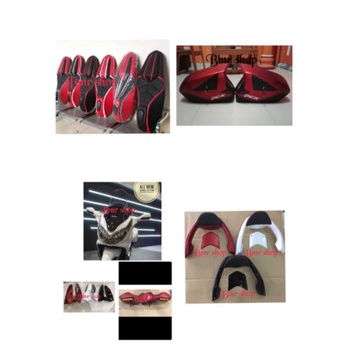 Dijual paket modif pcx 150 lokal 2018 spion lipat box samping sandaran dan jok full mbtech pcx 150 l