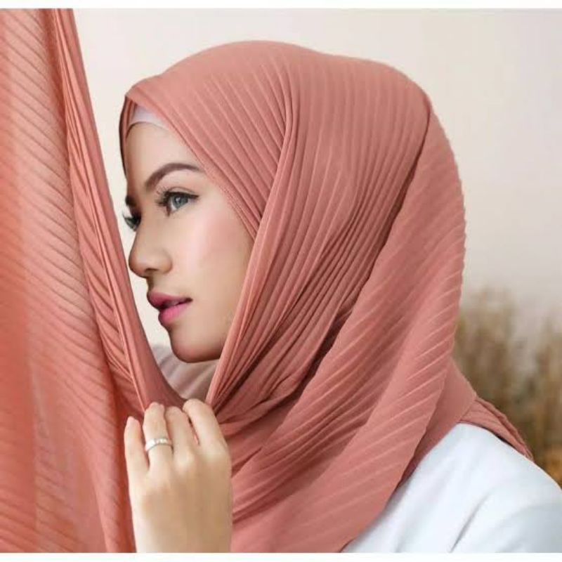 Pashmina PLISKET Hyget Super Hijab Persegi Panjang Jilbab Hyget