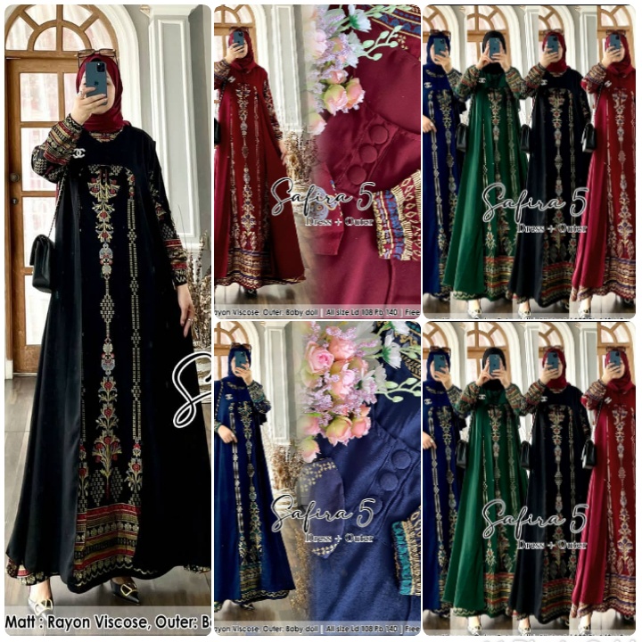 GAMIS SYAR'I SAFIRA PLUS OUTER LEPAS