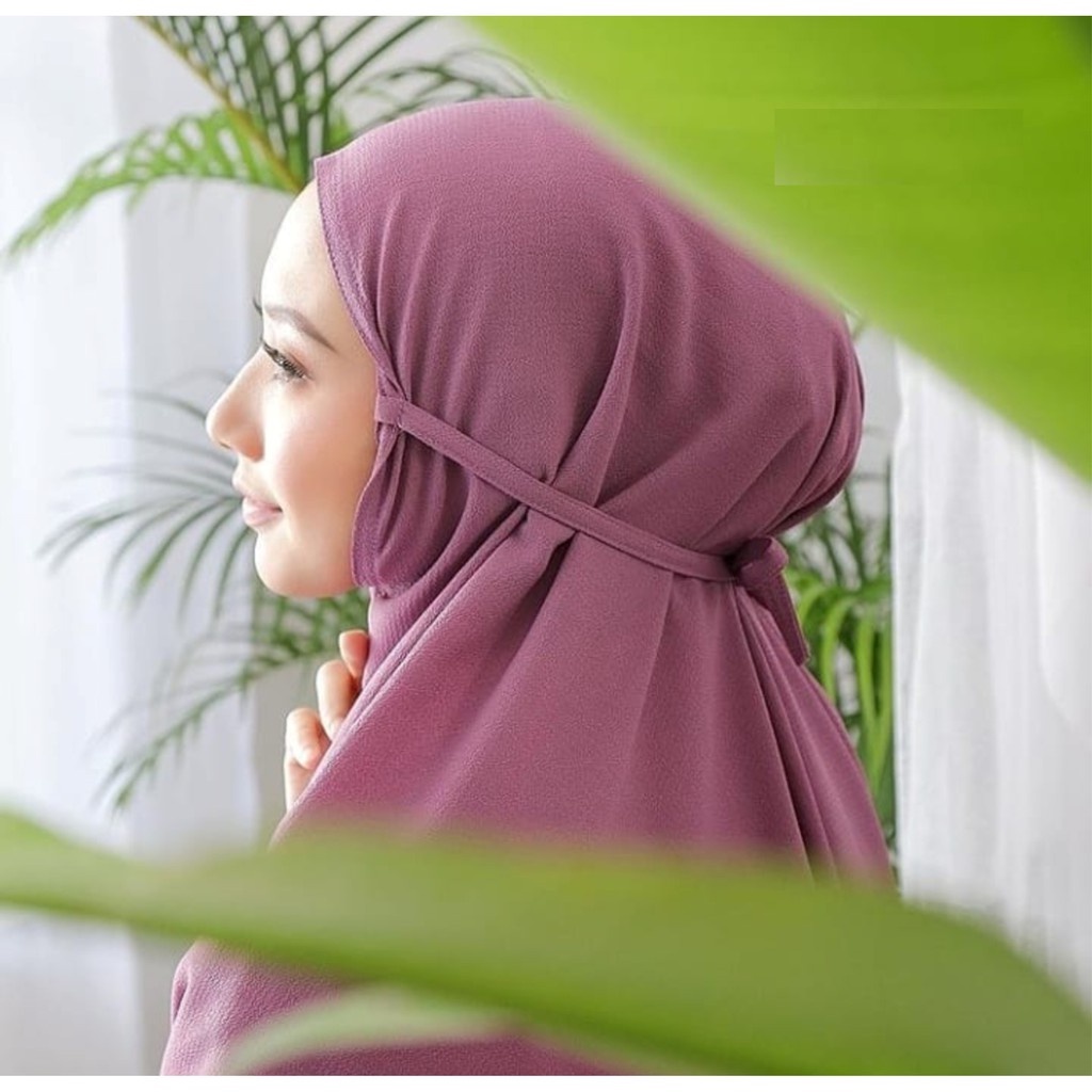 PROMO JILBAB KERUDUNG DEWASA KHIMAR POLOS INSTAN BERGO MARYAM TALI DIAMOND