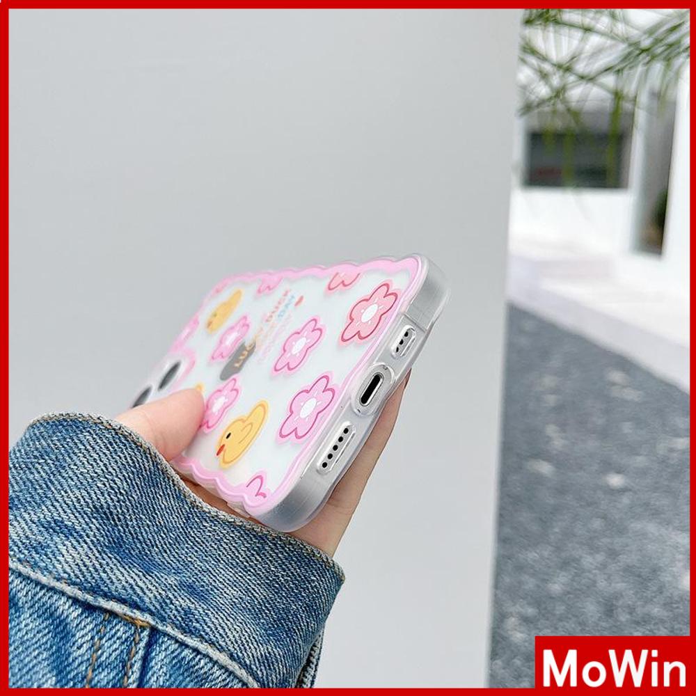 iPhone Case Silicone Soft Case Clear Case Wave Non-Slip Shock Resistant Camera Full Coverage Protection Flower Duck For iPhone 13 Pro Max iPhone 12 Pro Max iPhone 11 iPhone 7 Plus