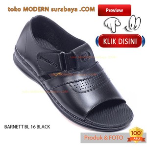 BARNETT BL 16 BLACK sepatu sandal casual sopan open toe