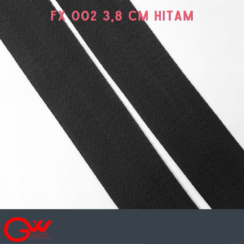 Tali webbing 38mm / KTB / FX SAFETYBELT 3,8CM HITAM / FX 002 3,8CM