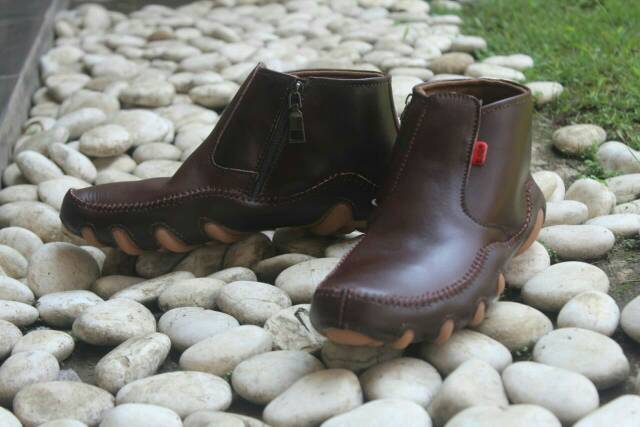 Sepatu Boots kerja Pria Kulit Asli Terbaru BLACK MASTER MALDINI HIGH BROWN ORIGINAL Sepatu Touring