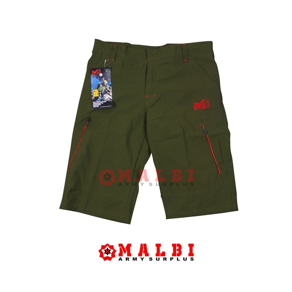 Celana Gunung Pendek Quick Dry Millet TNF Outdoor Hijau