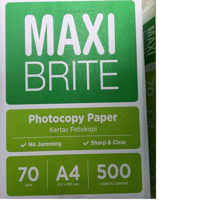 

Termurah KERTAS HVS A4 70GSM MAXI BRITE Original