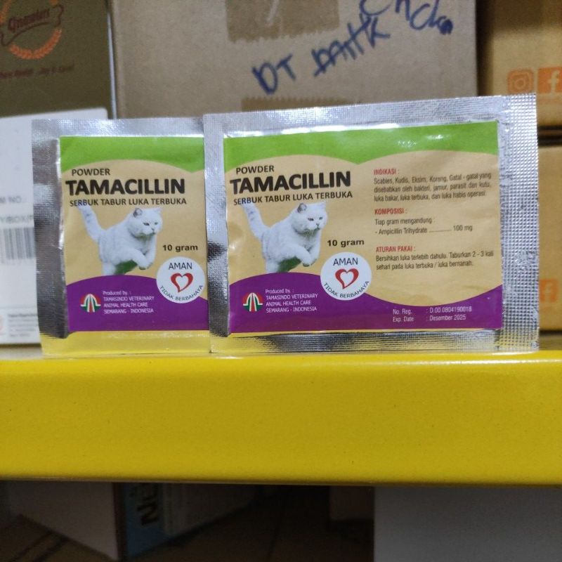 tamacillin tamacilin bubuk tabur luka kucing 10gr