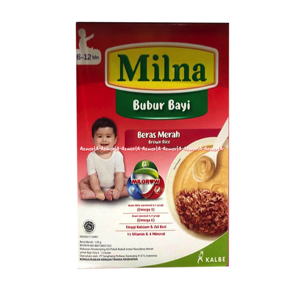 MIlna Bubur Bayi 6+ Beras Merah Pisang 120gr Makanan Bayi